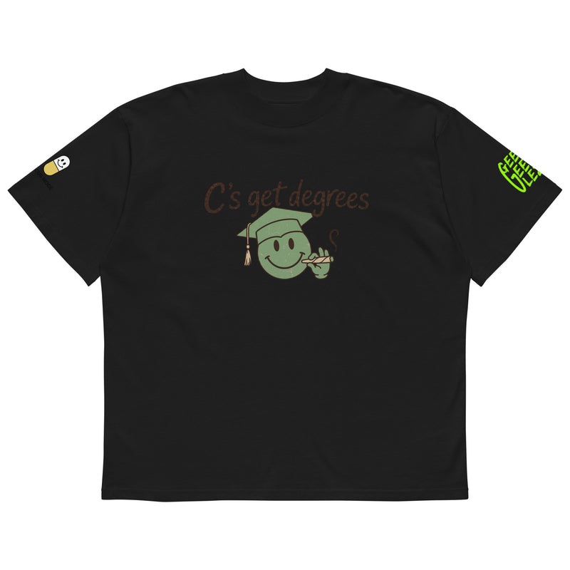 Academic Survivor Oversized T-Shirt – Streetwear College Graphic Tee